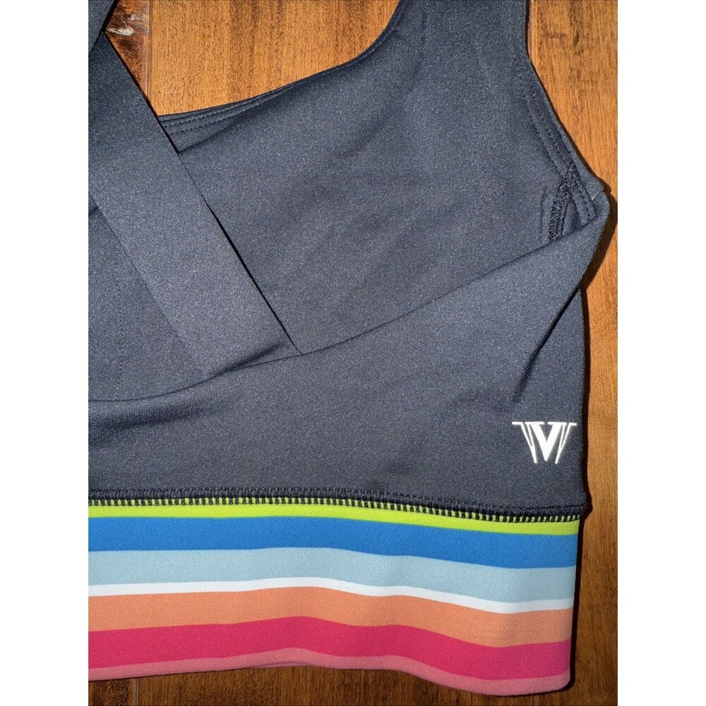 IVl Collective Rainbow Stripe Sports Bra Women’s Size 6 MINT CONDITION - Picture 6 of 7